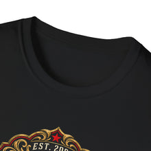 Load image into Gallery viewer, Rockhouse Live 20th Anniversary T-Shirt — Vintage Booze Label