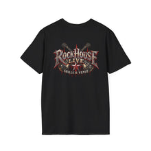 Load image into Gallery viewer, RockHouse Live Grille &amp; Venue T-Shirt — Retro Rock Logo Tee