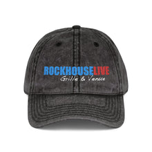 Load image into Gallery viewer, Vintage Embroidered Cap — "Rockhouse Live" Distressed Dad Hat