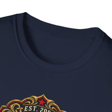 Load image into Gallery viewer, Rockhouse Live 20th Anniversary T-Shirt — Vintage Booze Label