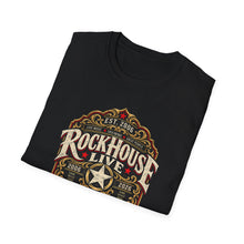 Load image into Gallery viewer, Rockhouse Live 20th Anniversary T-Shirt — Vintage Booze Label