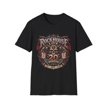 Load image into Gallery viewer, Rockhouse Live 20th Anniversary T-Shirt — Horns Up Concert Tee